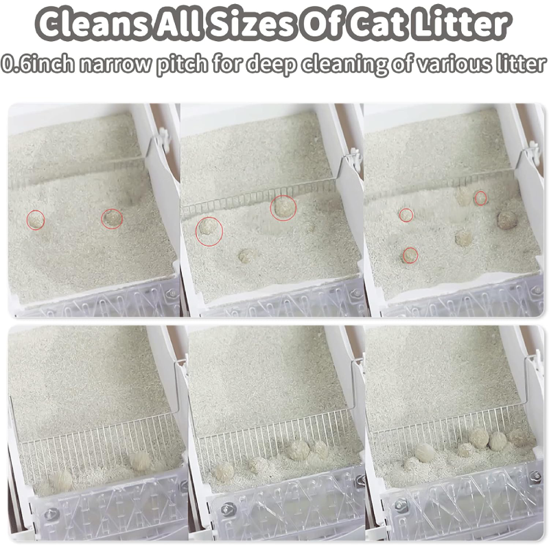 Extra Large Self-Cleaning Cat Litter Box, Non-Electric Pull-Out Design with Enclosed Lid, Odor Control & Easy Waste Removal