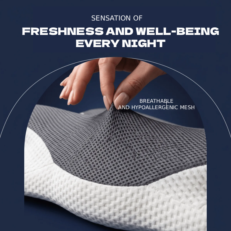 Ergonomic Cervical Pillow – Memory Foam Neck Support Pillow for Better Sleep & Spinal Alignment