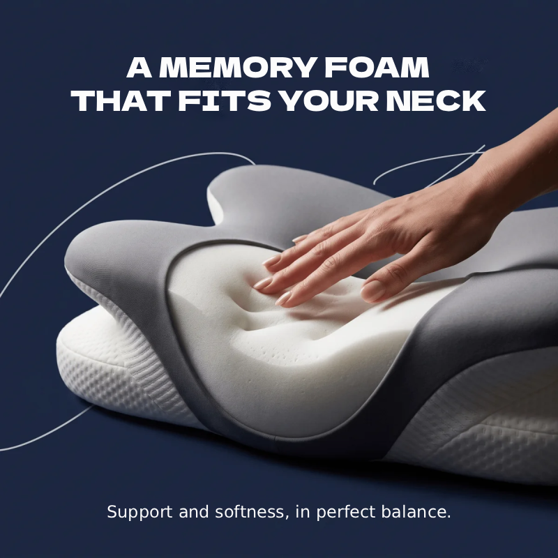 Ergonomic Cervical Pillow – Memory Foam Neck Support Pillow for Better Sleep & Spinal Alignment