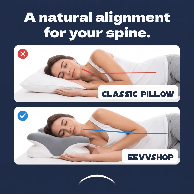 Ergonomic Cervical Pillow – Memory Foam Neck Support Pillow for Better Sleep & Spinal Alignment