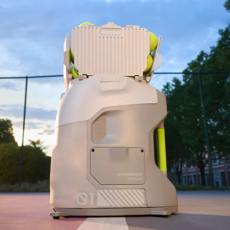 Smart Tennis Ball Machine with App & Voice Control, 100+ Ball Capacity, Adjustable Speed, Spin & Trajectory