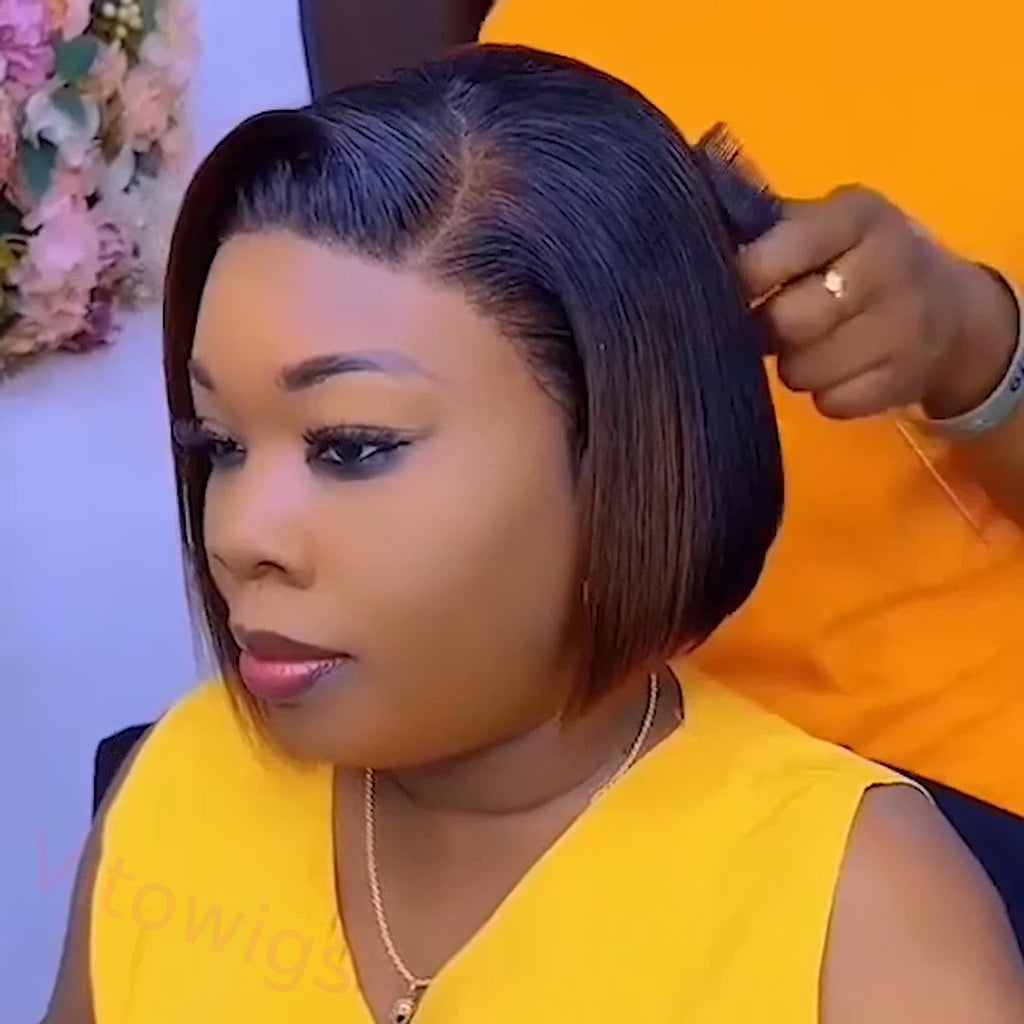 Glueless Lovely Natrual Bob Styles Silky Hair Wig