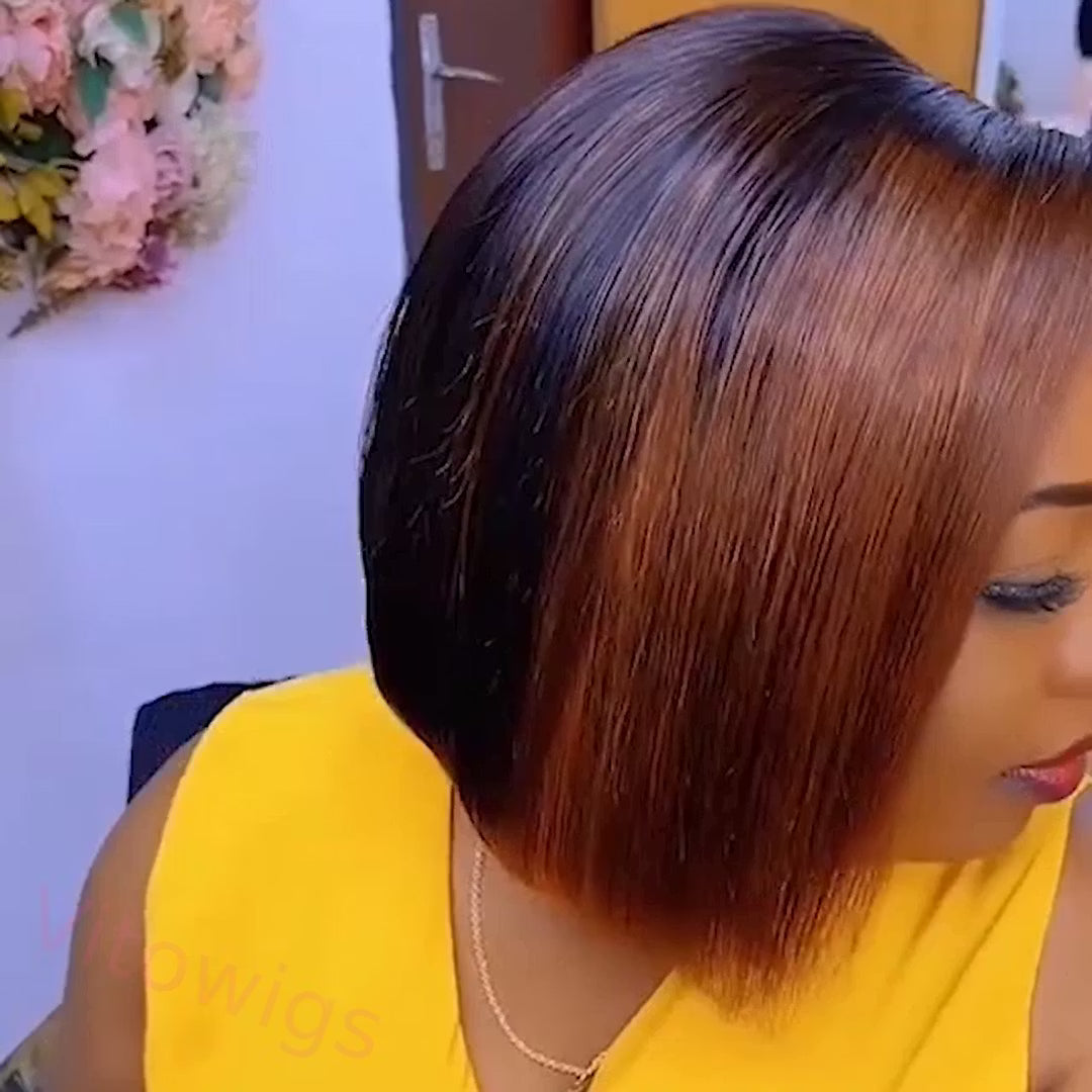 Glueless Lovely Natrual Bob Styles Silky Hair Wig