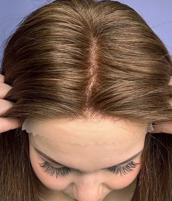 Willow | Medium Brown Bob Remy Human Hair Lace Front Wig| Low Density | Petite Size