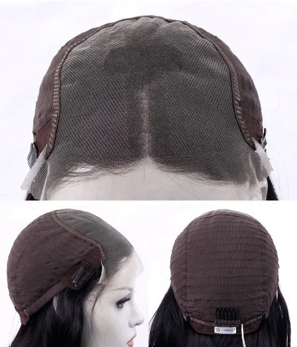 Willow | Medium Brown Bob Remy Human Hair Lace Front Wig| Low Density | Petite Size